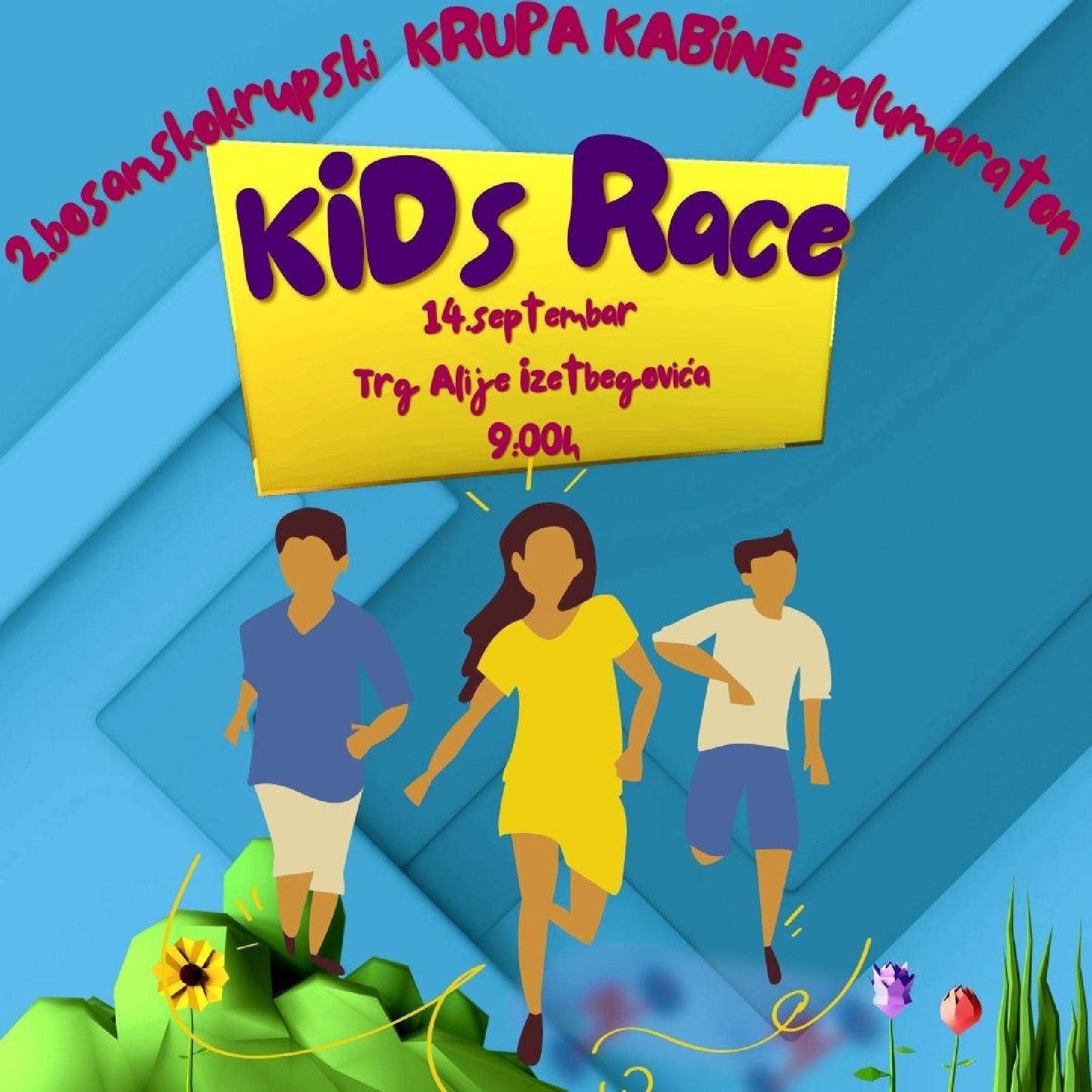 KIDS RACE na 2.bosanskokrupskom KRUPA KABINE polumaratonu