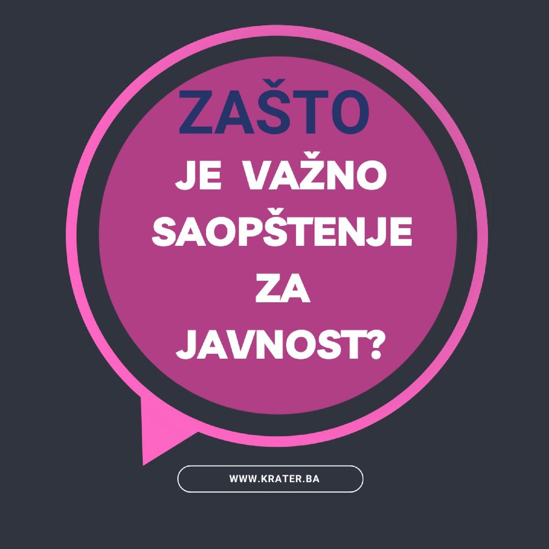 Zašto je važno saopštenje za javnost?!