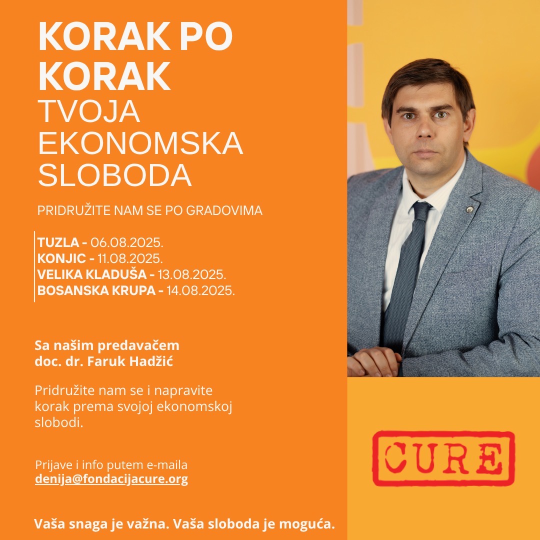 Doc. dr Faruk Hadžić u Bosanskoj Krupi – Radionica „Korak po korak do tvoje ekonomske slobode“