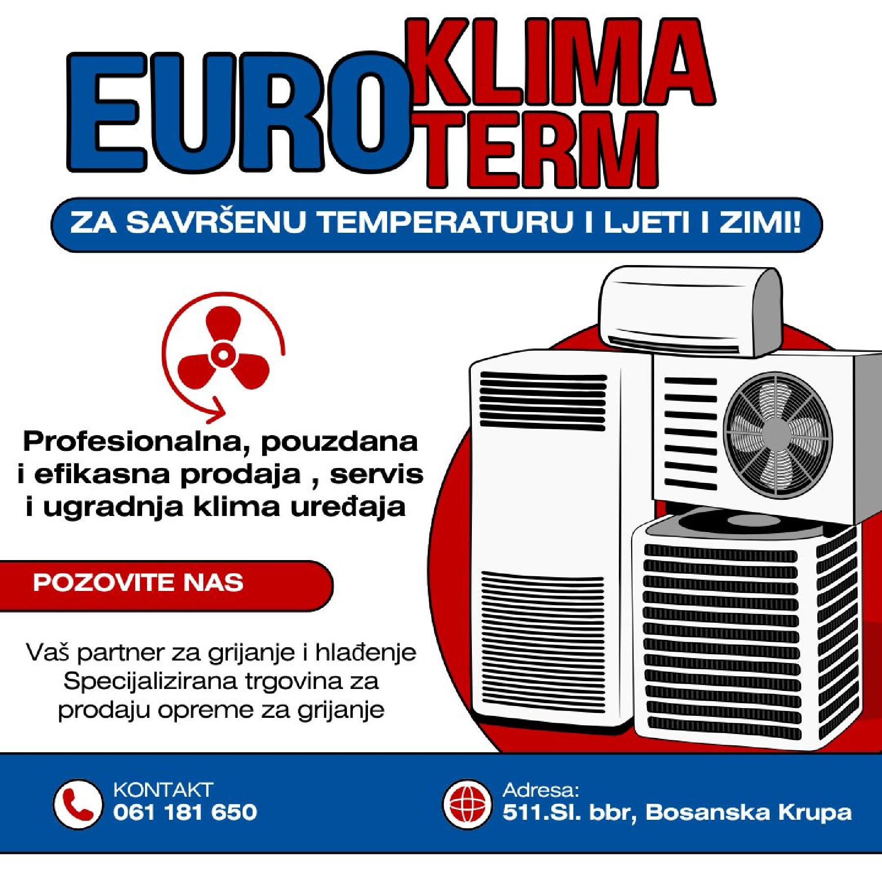 Euroterm i Euroklima – pouzdani partneri za grijanje, rashlađivanje i vodoinstalacije