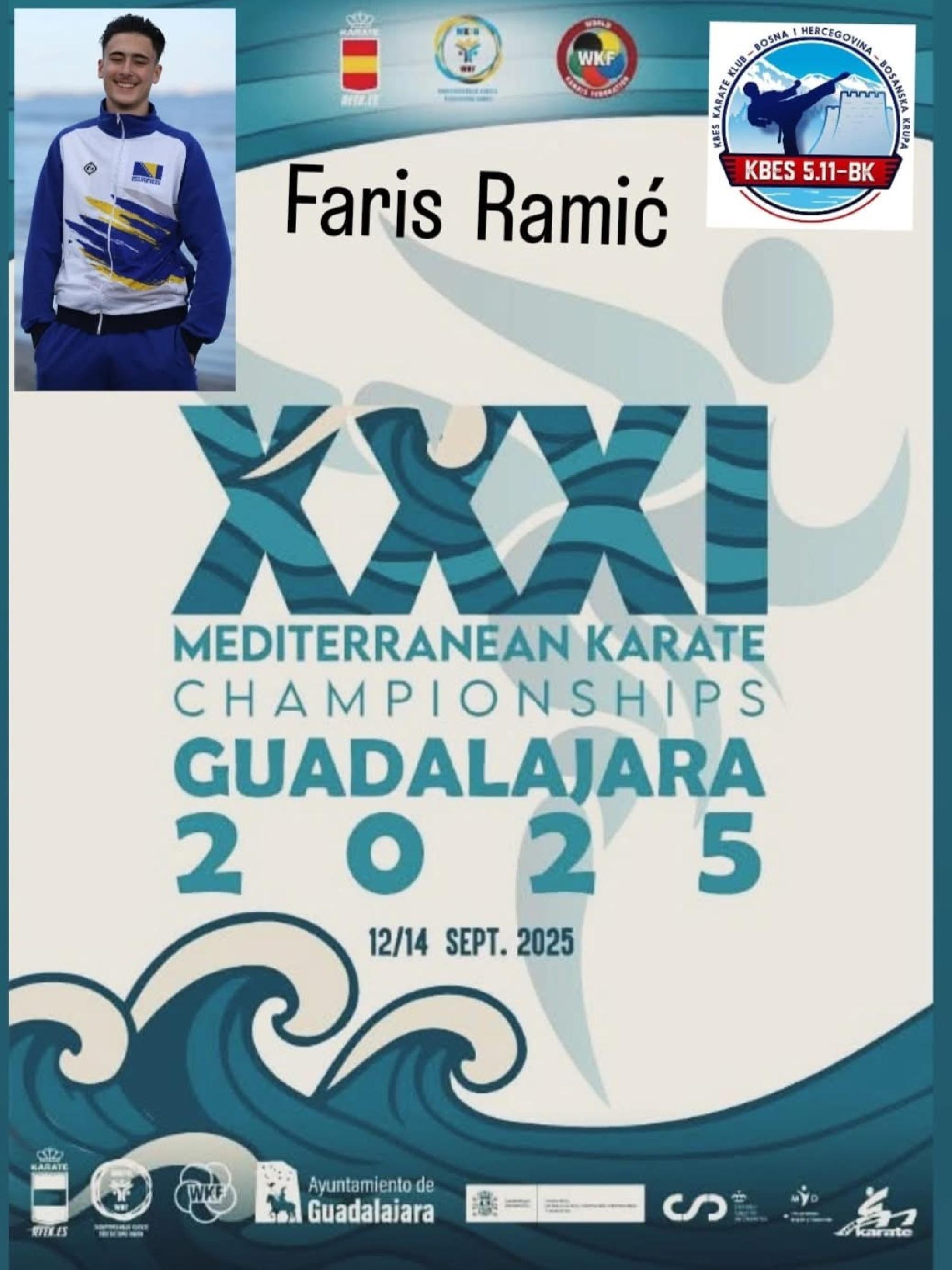 Faris Ramić iz Bosanske Krupe na Mediteranskom prvenstvu u karateu