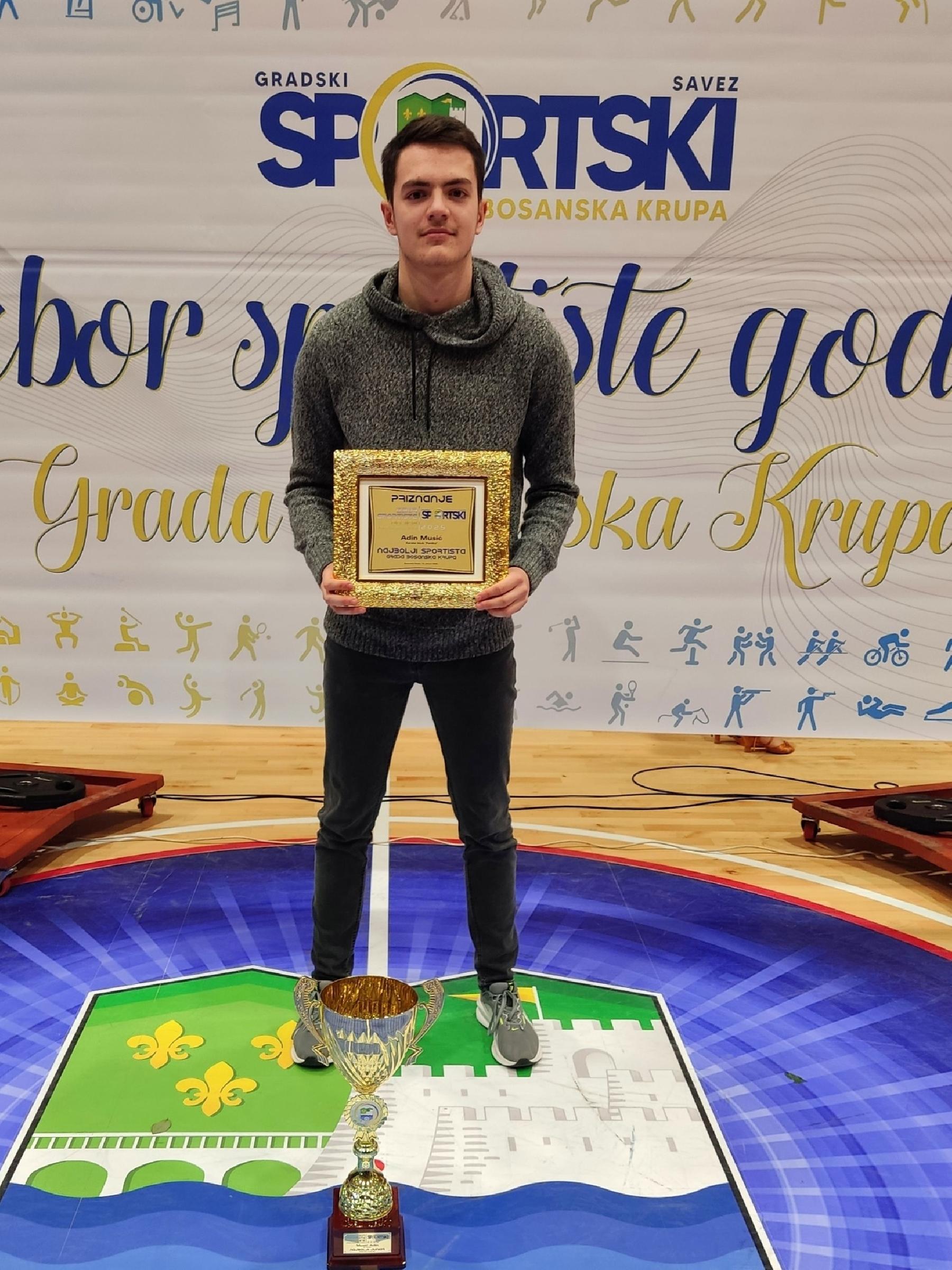 ADIN MUSIĆ NAJBOLJI SPORTISTA BOSANSKE KRUPE ZA 2025. GODINU