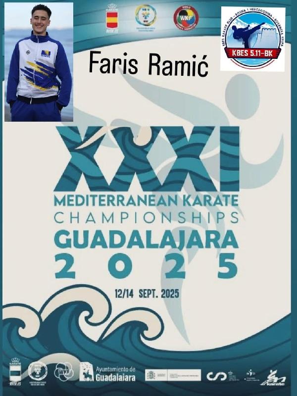 Faris Ramić iz Bosanske Krupe na Mediteranskom prvenstvu u karateu