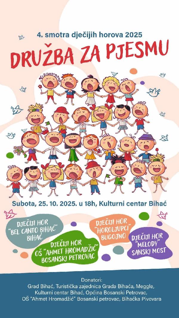 Bihać pjevao srcem – održana 4. Smotra dječijih horova „Družba za pjesmu“